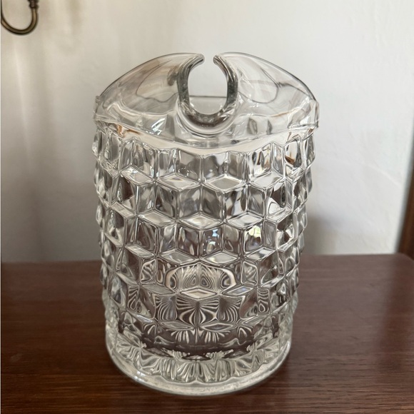 Vtg Fostoria Crystal Water Pitcher Brutalist 1/2 Gal Ice Lip Large Clear Glass - Picture 7 of 10